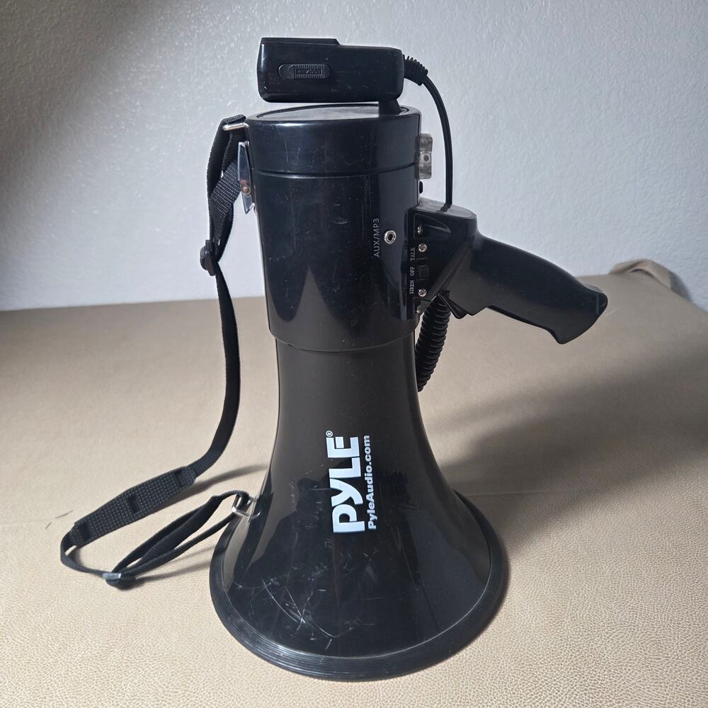 Pyle Pro PMP53IN 50W Megaphone Bullhorn Speaker PA Siren w/ New C Batteries